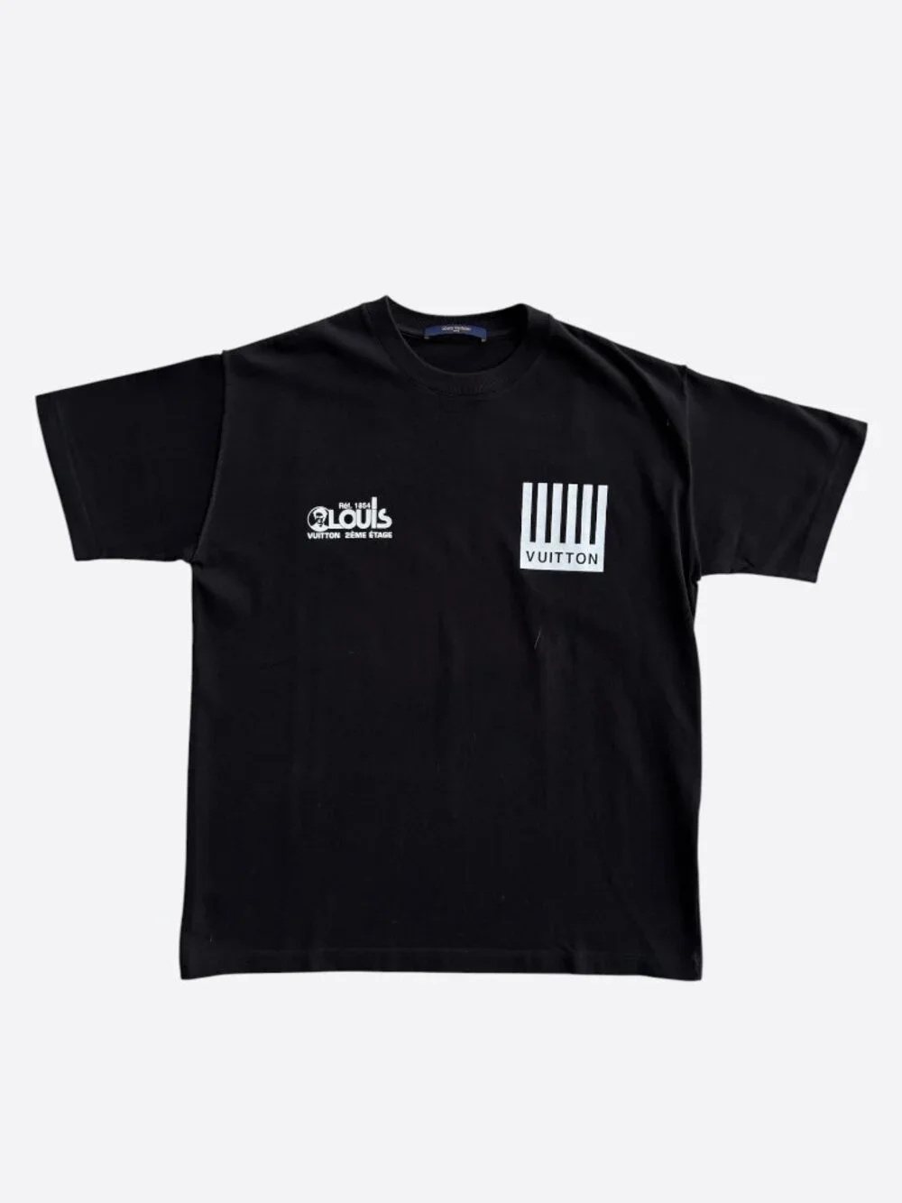 Louis Vuitton Black Barcode Logo T-Shirt